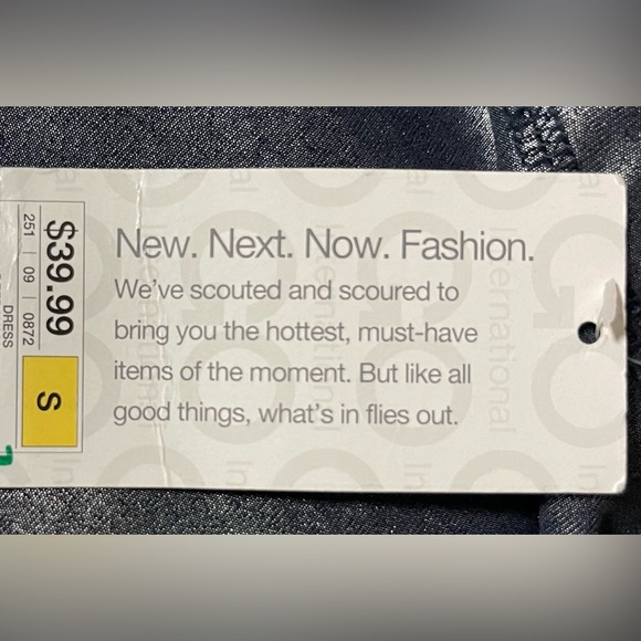 GO International Shimmering Blue Front Zip Short Sleeve Mini Dress, Size XS, S - Picture 8 of 9